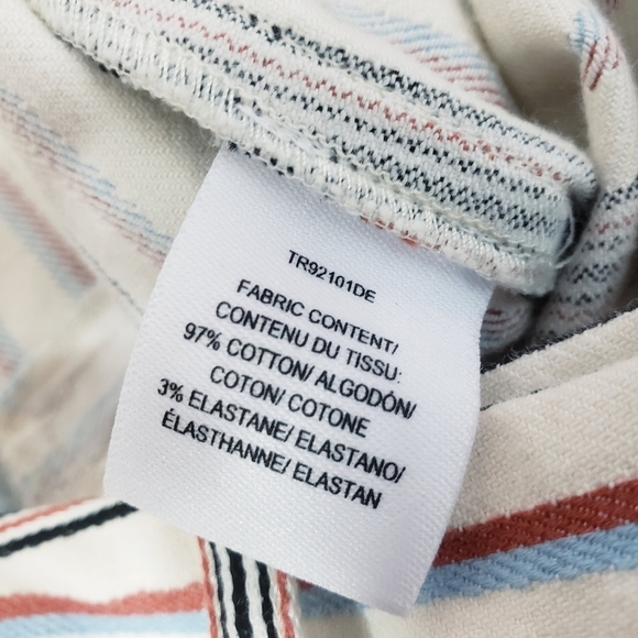 Derek Lam 10 Crosby Ankle Crop Pants Retro Stripe Trousers Cream - Picture 10 of 13